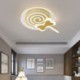 For Kindergarten Children's Bedroom, Modern Ceiling Lamp LED Lollipop Ceiling Light