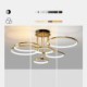 Gold White Circle Rings Lighting For Living Room Bedroom Modern Round Ceiling Light