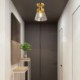 1-Light Brass Contemporary Glass Flush Ceiling Light For Hallway