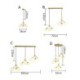 Bedroom Office Nordic Brass Pendant Light Creative Glass Ball Lighting