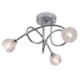 Bedroom Living Room Minimalist Glass Flush Mount 3 Light Ceiling Light