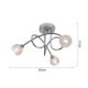 Bedroom Living Room Minimalist Glass Flush Mount 3 Light Ceiling Light