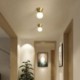 Aisle Lighting Nordic Brass Mini Flush Mount Ceiling Light Foyer Hallway