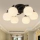 Living Room Dining Room Round Nordic Flush Mount Wrought Iron Ceiling Light