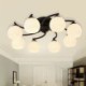 Living Room Dining Room Round Nordic Flush Mount Wrought Iron Ceiling Light