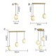 Glass Ball Light Fixture Bedroom Living Room Nordic Brass Pendant Light