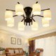 Restaurant Bedroom Nordic Style Flush Mount Wrought Iron Ceiling Light