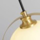 Glass Ball Light Fixture Bedroom Living Room Nordic Brass Pendant Light