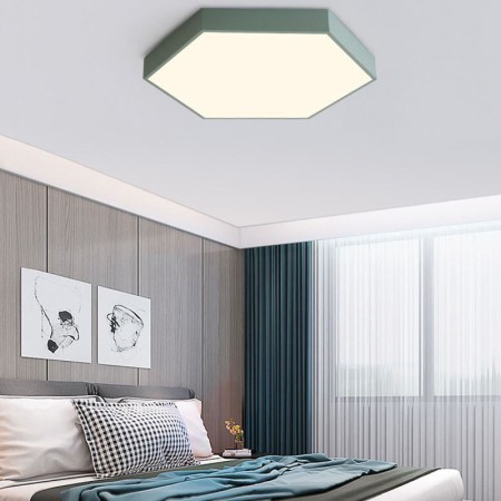 Living Room Bedroom Dining Room Light Contemporary Simple LED Flush Mount Hexagon Ceiling Light