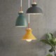 Nordic Simple Iron Arti Three Light Fixture Restaurant Bar Macaron Pendant Light