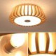 Living Room Bedroom Study Lighting Nordic Round Flush Mount Creative Bamboo Ceiling Light