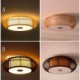 Living Room Bedroom Dining Room Light Special Bamboo Flush Mount Creative Round Ceiling Light