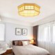 Modern Wooden LED Ceiling Light Creative Bedroom Lighting Octagon Ceiling Light