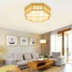 Modern Wooden LED Ceiling Light Creative Bedroom Lighting Octagon Ceiling Light