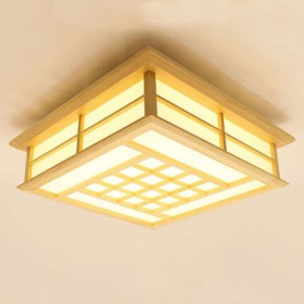 LED Ceiling Light Creative Wooden Ceiling Light Living Room Bedroom Study Lighting