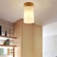 Round Wooden LED Ceiling Light Living Room Bedroom Balcony Aisle Lighting Nordic Cylinder Ceiling Light