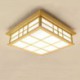 Ceiling Light Living Room Bedroom Study Lighting Wooden Check LED Ceiling Light