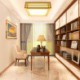 LED Ceiling Light Living Room Bedroom Study Lighting Wooden Frame Ceiling Light