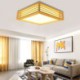 LED Ceiling Light Living Room Bedroom Study Lighting Wooden Frame Ceiling Light