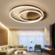 Modern Simple Metal + Acrylic Spray Painting LED Ceiling Light Halo Shaped Energy Saving Light Flush Mount LED Ceiling Light