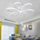 LED Flush Mount Flower Light With Remote Control LED Ceiling Light Living Room Dining Room