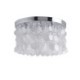 Flush Mount White Shell Crystal Light (Chrome Finish)