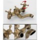 Antique Brushed Brass Bathroom Tub Faucet with Two Handles