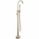 Golden Stainless Steel Double Handles Floor Standing Bathtub Faucet Tub Tap