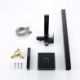 Black Floor Mounted Free Standing Bathtub Faucet with Hot and Cold Water