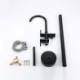 Black Floor Mounted Bathtub Faucet with Hot and Cold Water