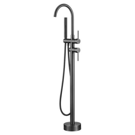 Standing Shower Faucets with Handheld Shower Floor Mount Bathtub Faucet Tub Filler