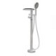 Bathroom Floor Mounted Waterfall Tub Filler With Hand Shower Set Freestanding Bathtub Faucet