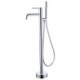 Bathtub Faucet Floor Mount Freestanding Tub Filler Standing With Handheld Shower Mixer Taps