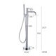 Bathtub Faucet Floor Mount Freestanding Tub Filler Standing With Handheld Shower Mixer Taps