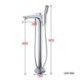 Floor Mount Brass Faucets With Hand Shower Freestanding Bathtub Faucet