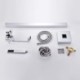 Swivel Waterfall Spout Crane Bath Shower Mixer Tap Floor Mounted Bathtub Faucet