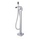 Waterfall Freestanding Bathtub Faucet Floor Mounted Bath Tub Filler Faucets High Flow