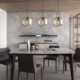 3-Light Glass Shade Pendant Light For Island Dining Room Living Room