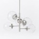 Unique 5 Light Glass Ball Lighting Bedroom Office Modern Simple Glass Pendant Lamp