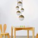 Living Room Dining Room 5-Light Glass Cluster Pendant Lamp Round Ball Pendant Light