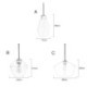 Bedroom Bar Modern Simple Glass Pendant Light