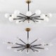 Milky White Round Lamp Chandelier Light Nordic Glass Pendant Light Living Room Lighting