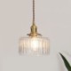 Pendant Light Jelly Jar Clear Ribbed Glass With Twist Switch