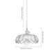 Dining Room Living Room Hallway Light Modern Retro Glass Pendant Lighting Flower Shade Lamp With Twist Switch