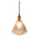 Pendant Light with Clear Diamond Ribbed Glass