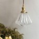 Pendant Light with Clear Diamond Ribbed Glass