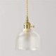 Kitchen Dining Room Hallway Lighting Farmhouse Clear Ribbed Glass Pendant Light Brass Glass Lamp With Twist Switch