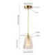 Cone Shade Brass Ribbed Glass Pendant Light With Twist Switch