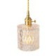 Ribbed Glass Pendant Light Jelly Jar Light Fixture