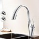 Chrome/Nickel Brushed/Black Pull Out Kitchen Faucet Rotatable Mixer Tap Water Flow Switchable Tap